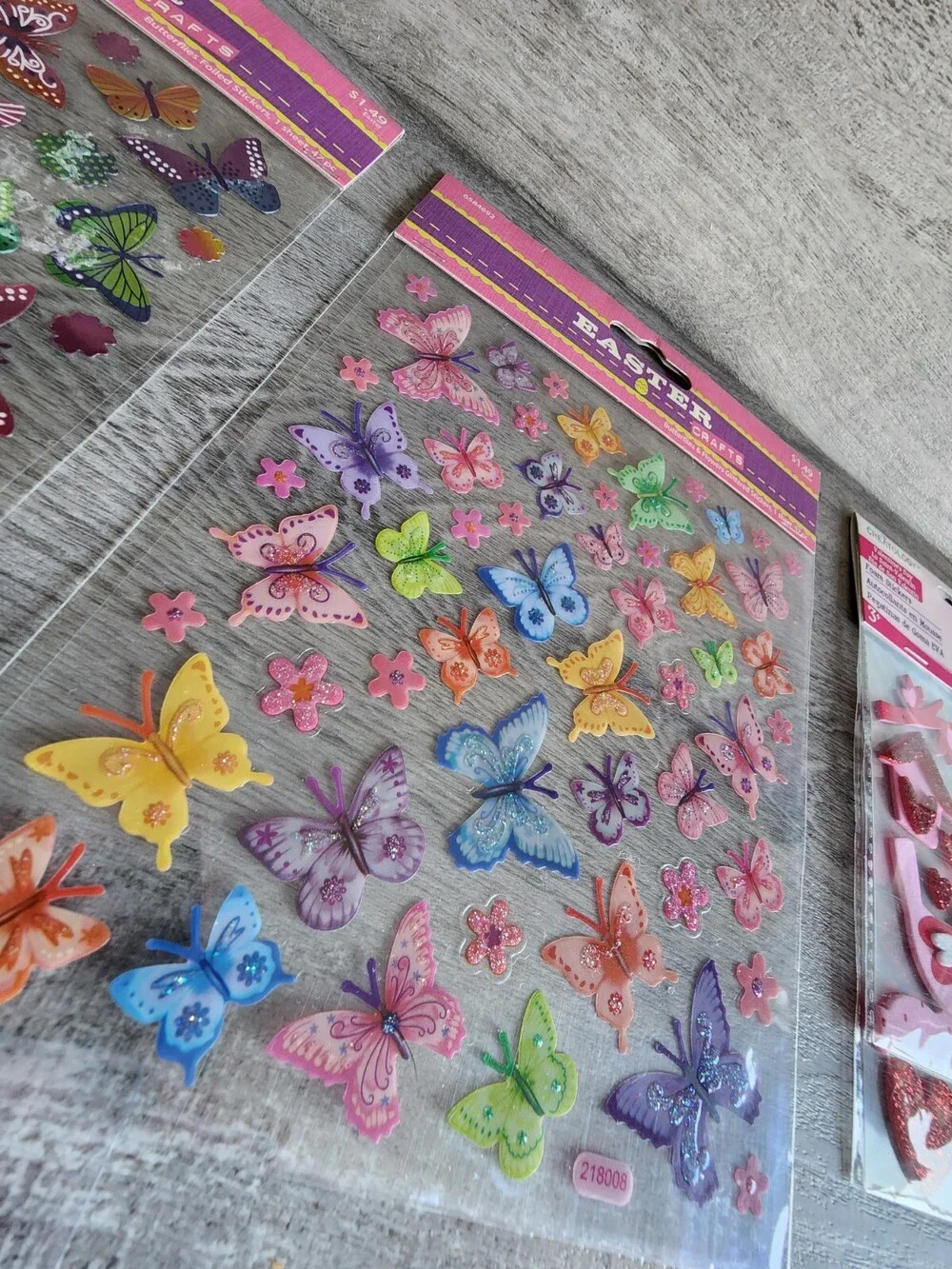 Scrapbook Stickers LOT - Girls Pink Kids Unicorn Owls Hearts Retired NEW #34